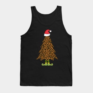 Merry Christmas/ Christmas Cheetah Tree Prints / merry christmas Gift/ Sublimation Trees Tank Top